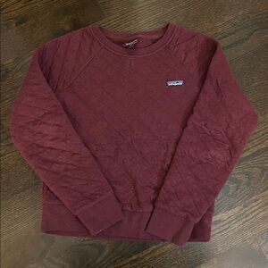 Patagonia Burgundy Quilted Sweater